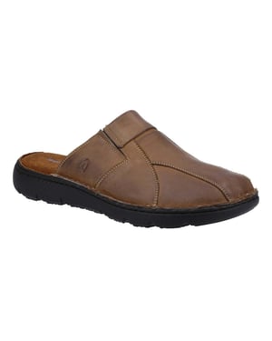 Hush Puppies Herren Carson Leder Pantoletten (Braun)