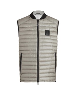Belstaff Airframe Beige glanzende Weste mit Daunenfullung