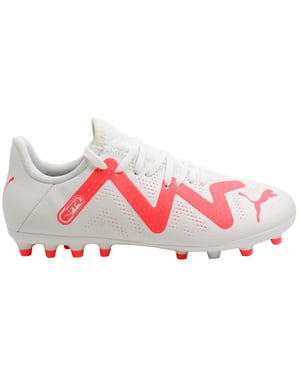 Puma Future Play MG Jr. Weiße Fußballschuhe für Kinder