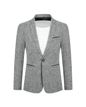 Einreihige Anzugjacke mit Revers für Herren in Grau