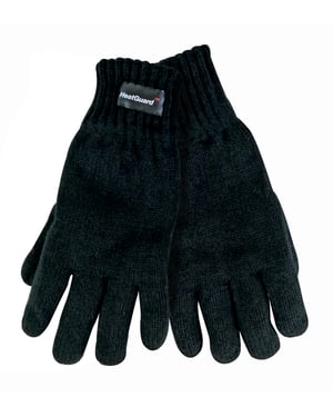 Thinsulate - Kinder-Strickhandschuhe | Jungen-Winterhandschuhe - Schwarz