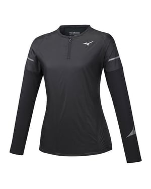 Mizuno Hineri Hybrid Womens Black Top
