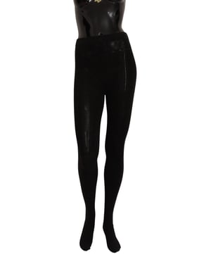 Dolce & Gabbana Collants en laine extensible noirs pour femme - Bas de contention