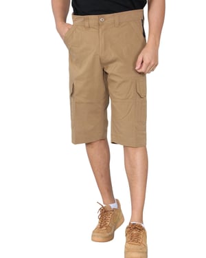 Schnell trocknende Cargo-Shorts für Herren mit mehreren Taschen in Khaki