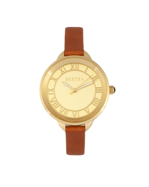 Bertha Madison Sunray Zifferblatt Lederarmbanduhr