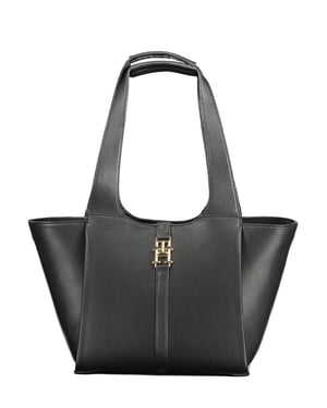 Tommy Hilfiger Damen schwarze Polyurethan-Handtasche
