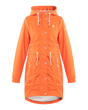Schmuddelwedda Regenmantel Damen Orangerot-280