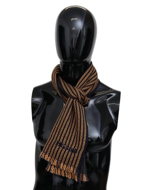 MISSONI ORANGE 100% Laine à motifs de laine Unisexe Wrap Scraf's Scarf