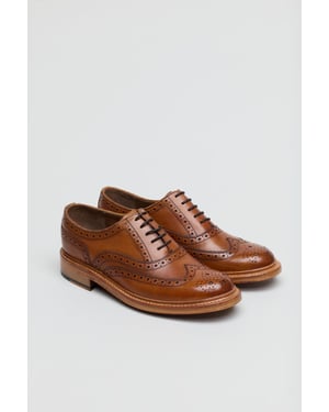 Ben Sherman Sugarman Brogue Leder Herren Braune Schnürschuhe