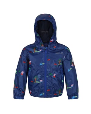Regatta Childrens/Kids Muddy Puddle Peppa Pig Hooded Waterproof Jacket (Königsblau)