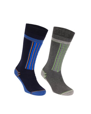 Trespass - "Winski" Skisocken für Herren/Damen Unisex(2er-Pack) (Marineblau/Dunkelgrau)