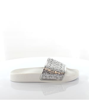 Slydes Sky Womens White/Silber Sliders