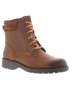 Clarks Damen Stiefeletten Discover Effortless Leder Reißverschluss braun