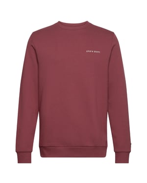 Lyle & Scott Sweatshirt mit aufgesticktem Fletcher-Logo in Burgunderrot