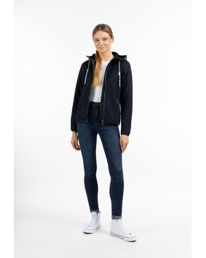 Schmuddelwedda Strickfleecejacke Damen Marine Melange