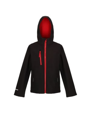 Regatta - "Ablaze" Softshelljacke 3 Lagen für Kinder (Schwarz/Rot)