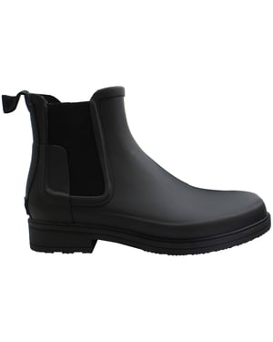 Hunter Refined Herren-Chelsea-Stiefel in Schwarz
