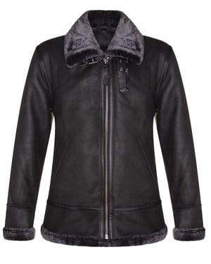 Fliegerjacke aus B3-Lammfell-Lammfell
