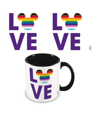 Disney - Kaffeebecher "Pride", "Love" (Weiß/Violett/Schwarz)