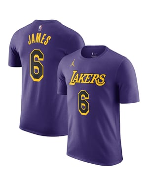 Jordan NBA Los Angeles Lakers 06 James Lebron Statement-T-Shirt für Kinder