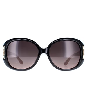 Salvatore Ferragamo Oval Womens Schwarz Taupe Braun Gradient SF668