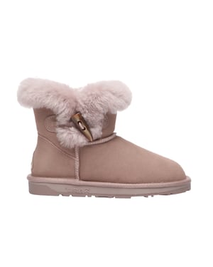 EVER AU Damen Robin Horn Toggle Knopf Mini Stiefel