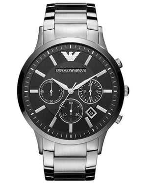 Emporio Armani Renato Silber Herren Armbanduhr AR2460