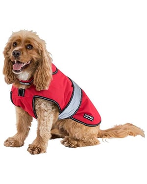 Trespass Duke Wetterfeste Hundejacke mit herausnehmbarem Innenfleece (rot)