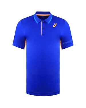 Asics Logo Herren-Padel-Poloshirt in Blau