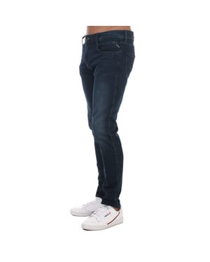 Jean Anbass Slim Fit Droit Replay Pour Homme en Jean Denim