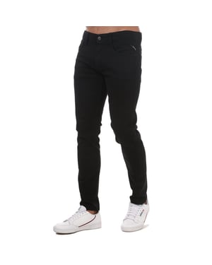 Jean Anbass Slim Fit Droit Replay Pour Homme en Noir