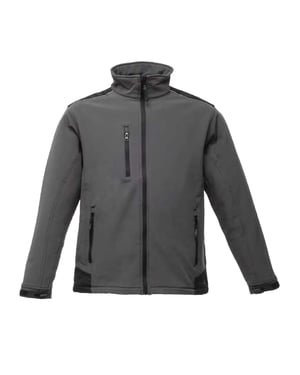 Regatta Herren Sandstorm Workwear Softshell Jacke (Seal Grey/Schwarz)