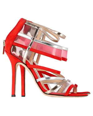 Jimmy Choo Maitai Sandalen aus rotem Wildleder