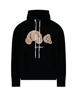 Palm Angels Kill The Bear Schwarzer Kapuzenpullover