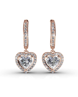 Only Love Ohrringe - Roségold und Kristall