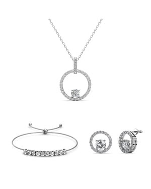 Mia Amory Sets - Silber und Kristall