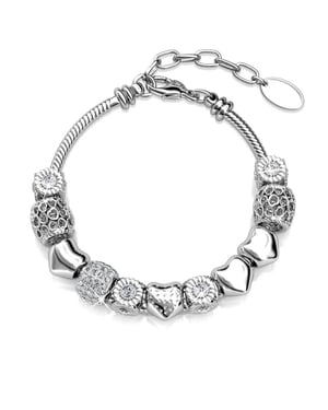 Strahlende Charm-Armbänder - Silber und Kristall