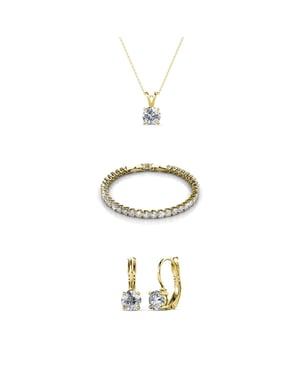 Runde Venus-Sets - Gold und Kristall