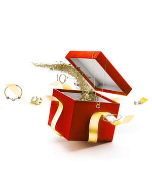24 Überraschungsjuwelen für den Adventskalender - Gold und Kristall