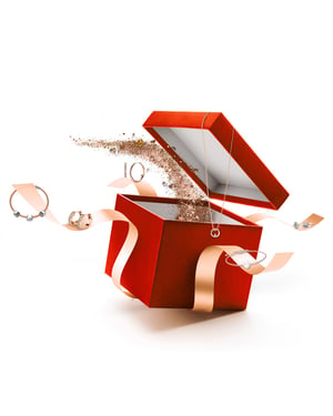 24 Überraschungsjuwelen für den Adventskalender - Roségold und Kristall