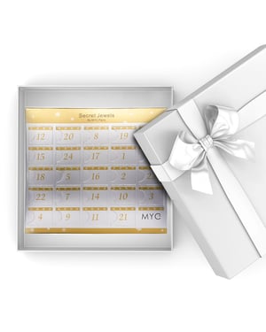 Adventskalender 12 Juwelen, 11 Perlen und 1 Überraschung - Silber und Kristall