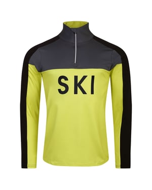 Dare 2B - "Ski" Base Layer Oberteil für Herren (Neon-Grün/Ebenholz-Grau)