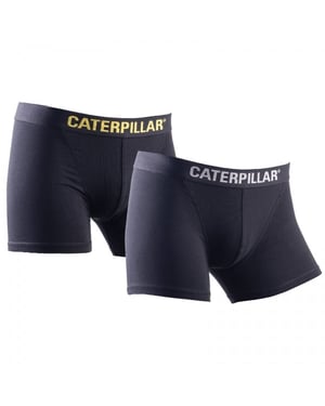 CAT BOXERSHORTS Herren Baumwolle 2er-Pack Unterwäsche Schwarz