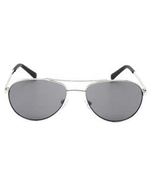 Calvin Klein Sonnenbrille mit schwarzen Gläsern und silbernen Gläsern