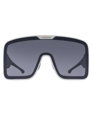 Carrera Shield Unisex Sonnenbrille, verspiegelte Gläser - Weiß