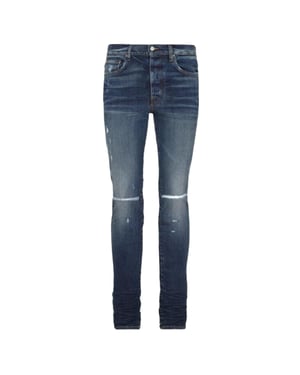 Amiri Slim Fit Slash Deep Classic Blue Denim Jeans