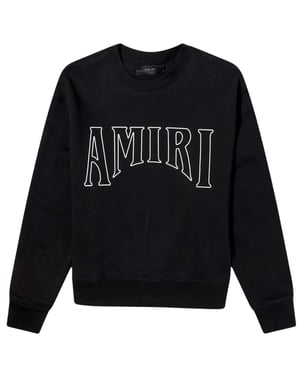 Schwarzes Sweatshirt mit Amiri-Sonnengrafik auf der Rückseite