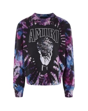 Amiri Crystal Ball Tie-Dye Lila Sweatshirt