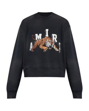 Amiri Vintage Tiger Schwarzes Sweatshirt