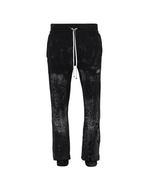 Amiri Cracked Dye Logo Schwarze Jogginghose